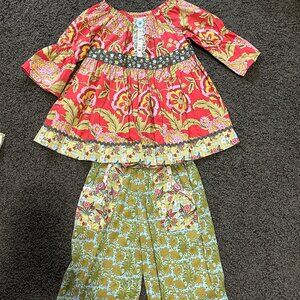 Matilda Jane Serendipity Tomato Pheasant Top and Wallflower Big Ruffles